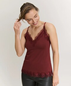 Dames top bordeaux