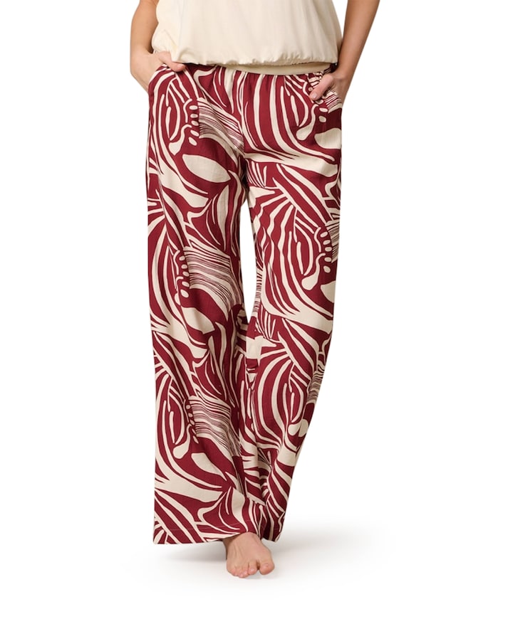 NESSY WEAVE dames broek rood