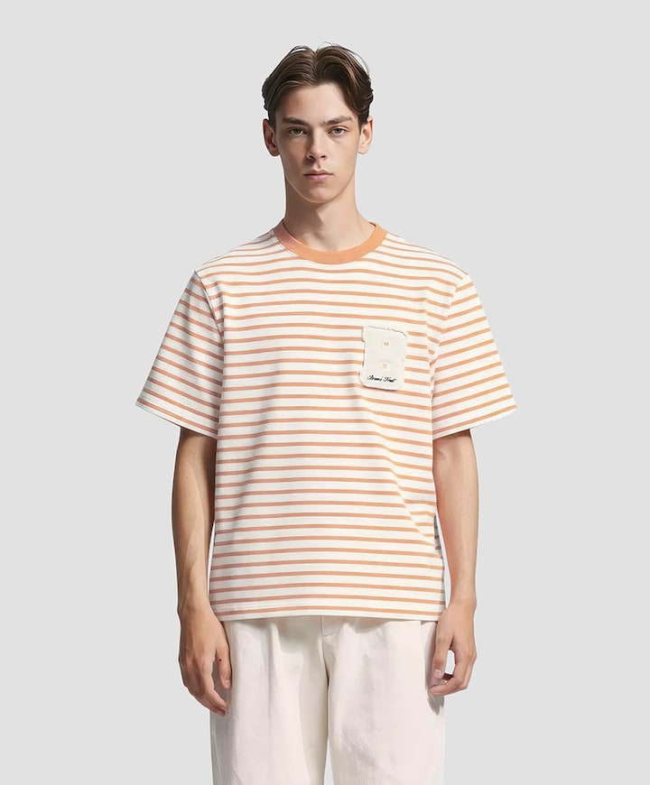 Heren longsleeve oranje