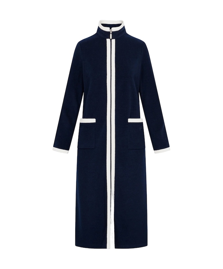 Dames ochtendjas blauw