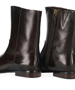 F2399 dames enkellaarzen bruin