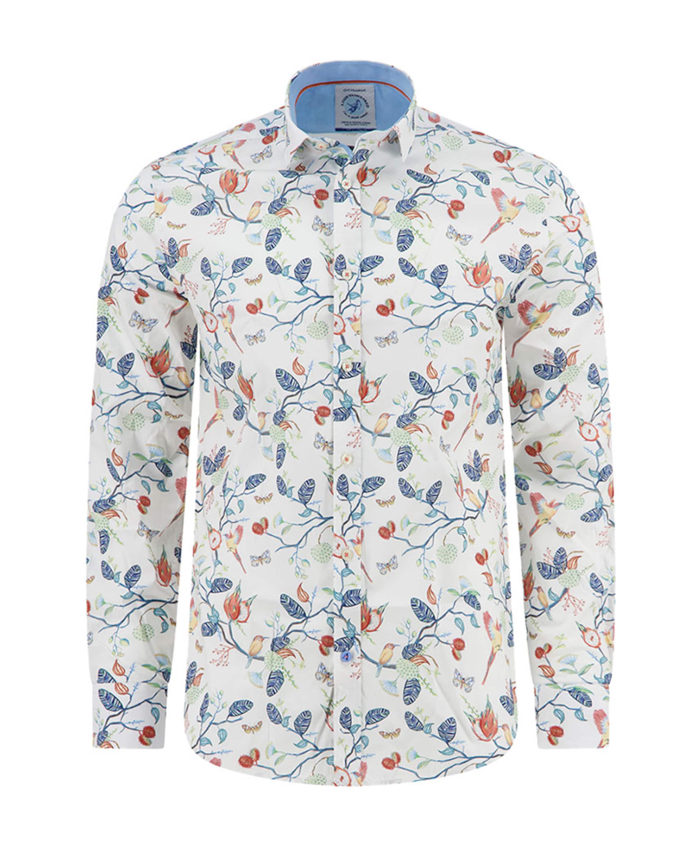 Heren overhemd lange mouw multicolor