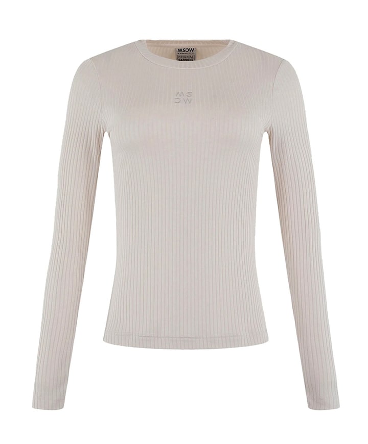 Dames longsleeve beige