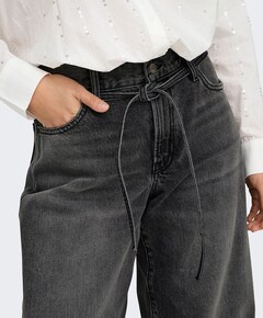 ONLGIANNA MW STRAIGHT DNM DOT980 NO dames jeans zwart