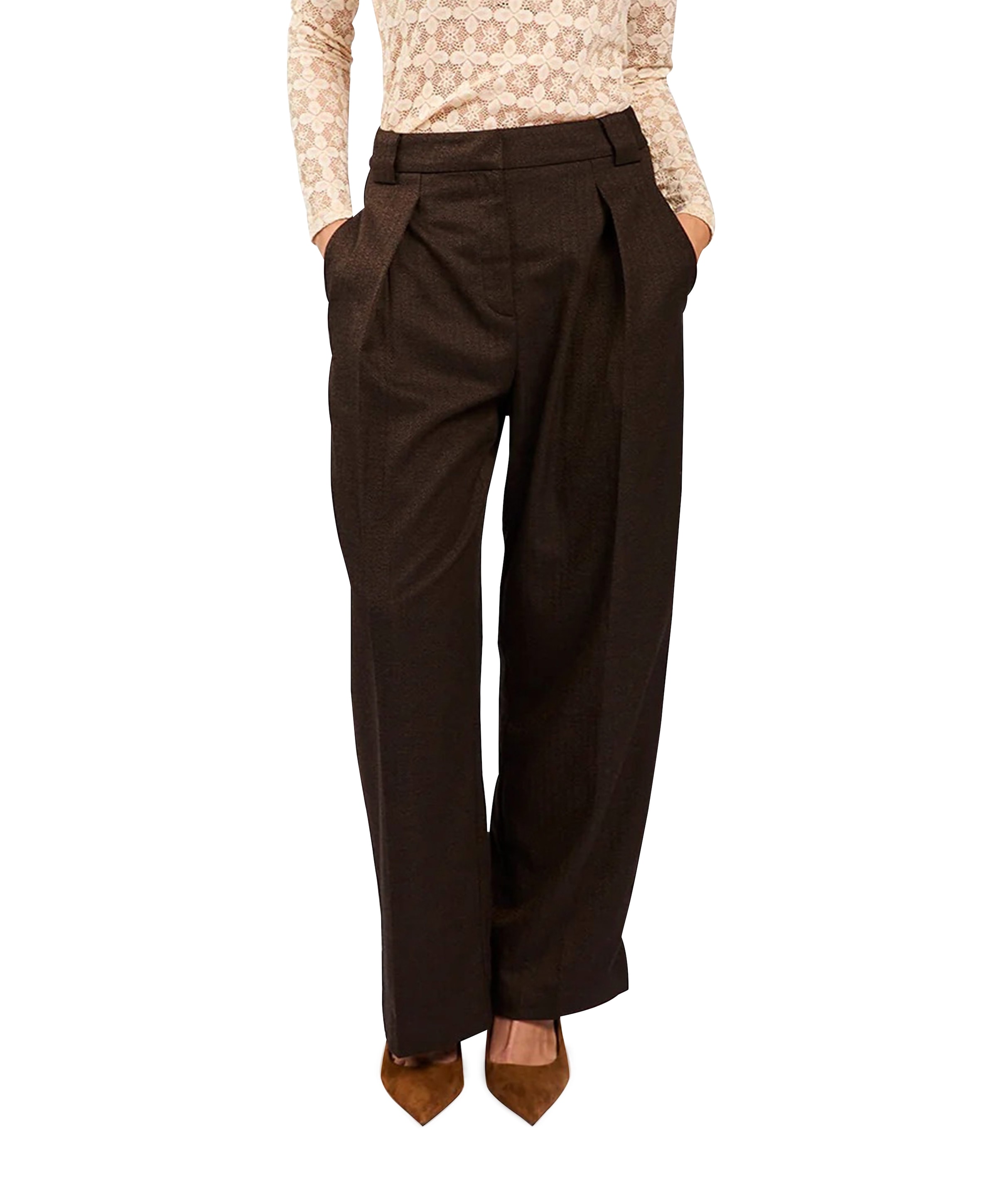 VAJEN PES 444 dames broek bruin