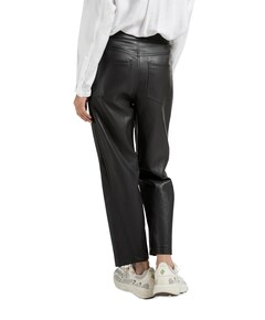 Faux leather carrot fit broek grijs