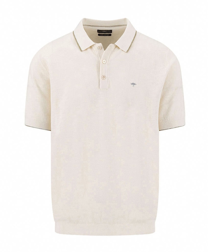 Heren polo ecru