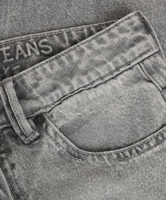 Wide Loose Fit jongens jeans grijs