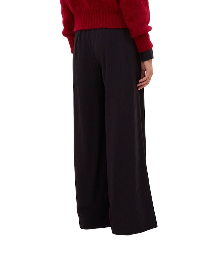 benji wide stripe dames broek bordeaux