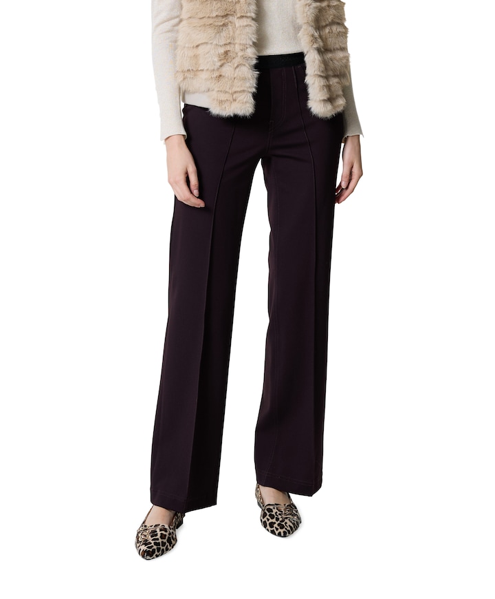 Pull On Slim broek bordeaux