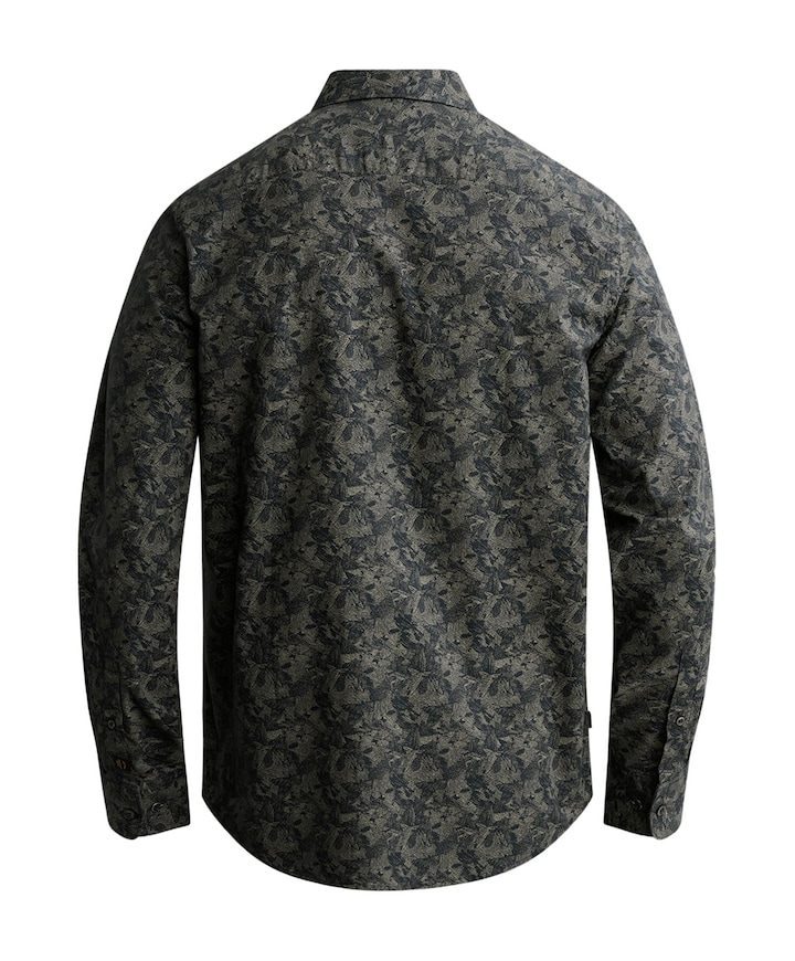 Heren overhemd lange mouw blauw