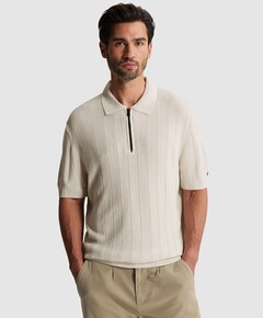 Heren polo beige