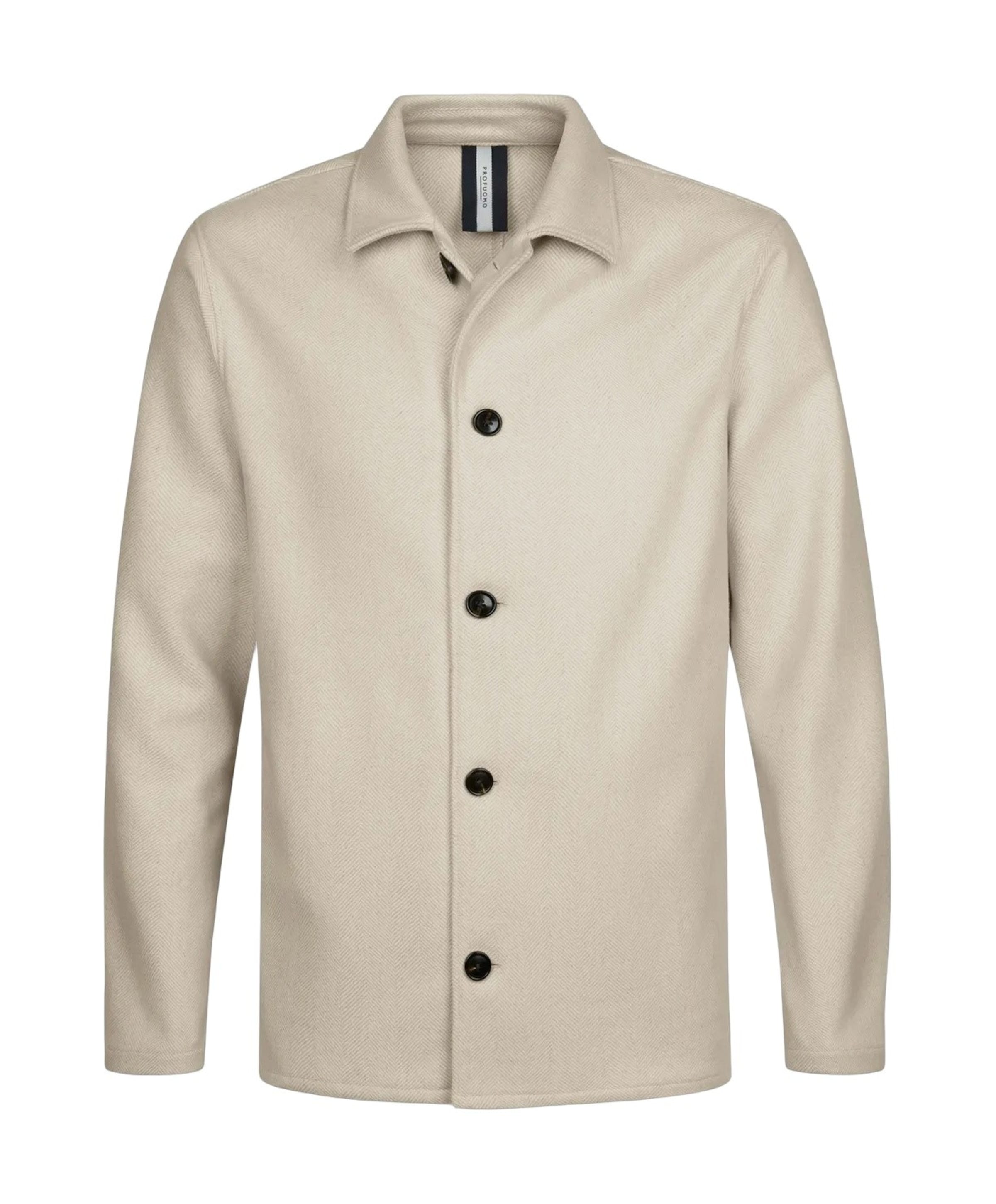 Heren overshirt beige