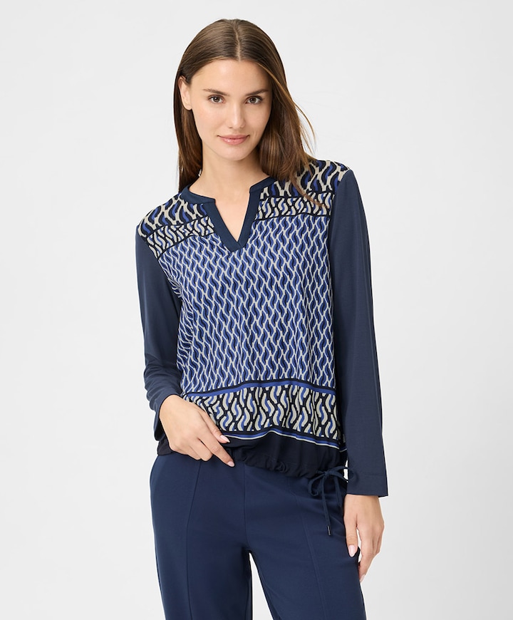 Dames longsleeve blauw