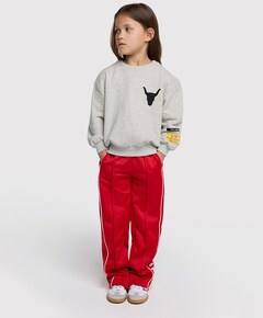 knitted wide leg broek  rood