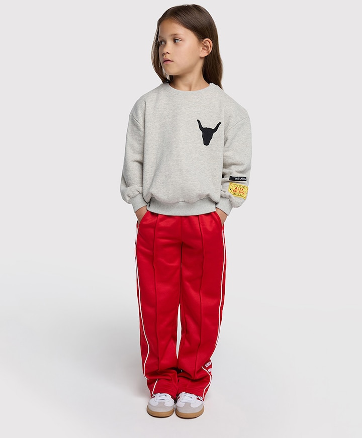 knitted wide leg broek  rood