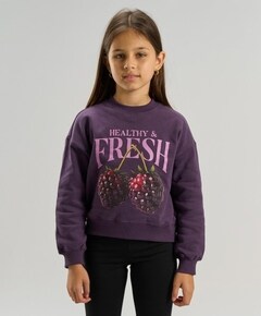 Meisjes sweater paars