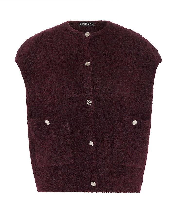 Dames gilet bordeaux