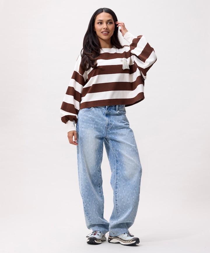 Dames longsleeve bruin