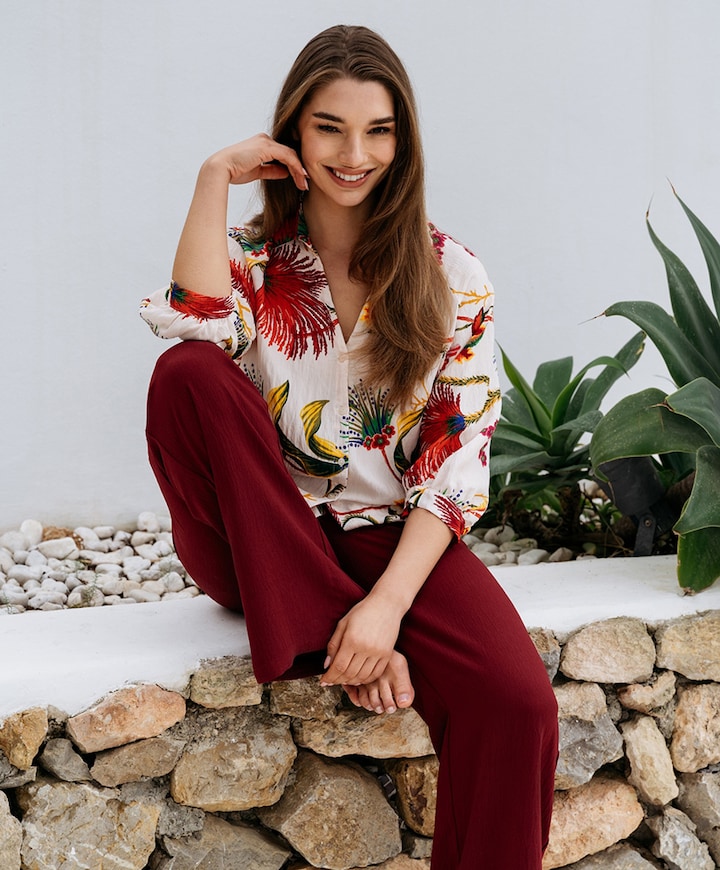 Dames blouse multicolor