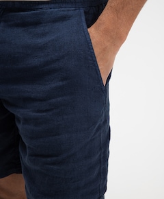 Loner Linen Short heren korte broek blauw
