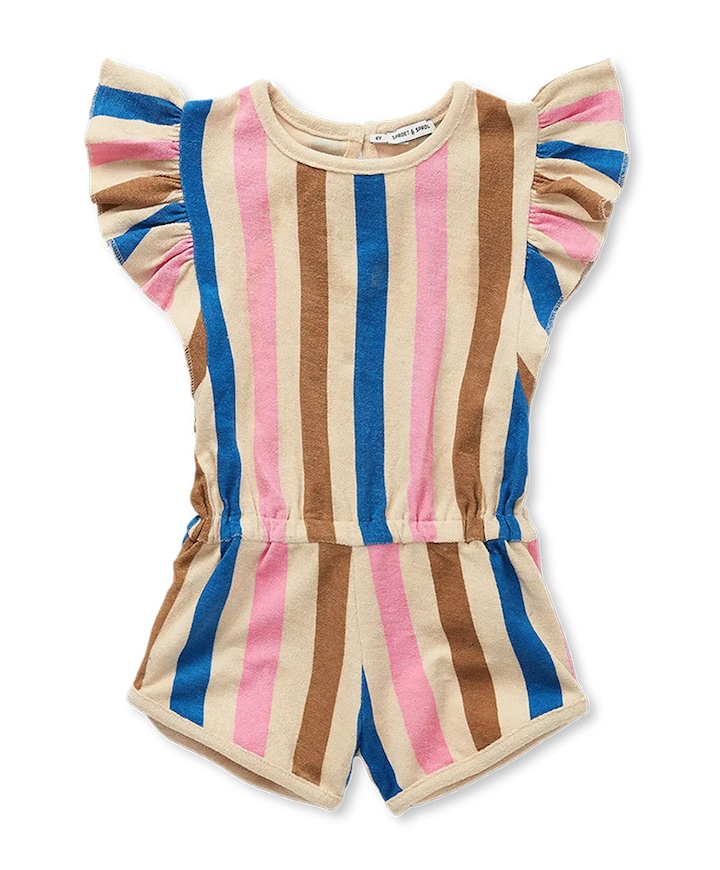 Ruffle stripes  meisjes jumpsuit multicolor