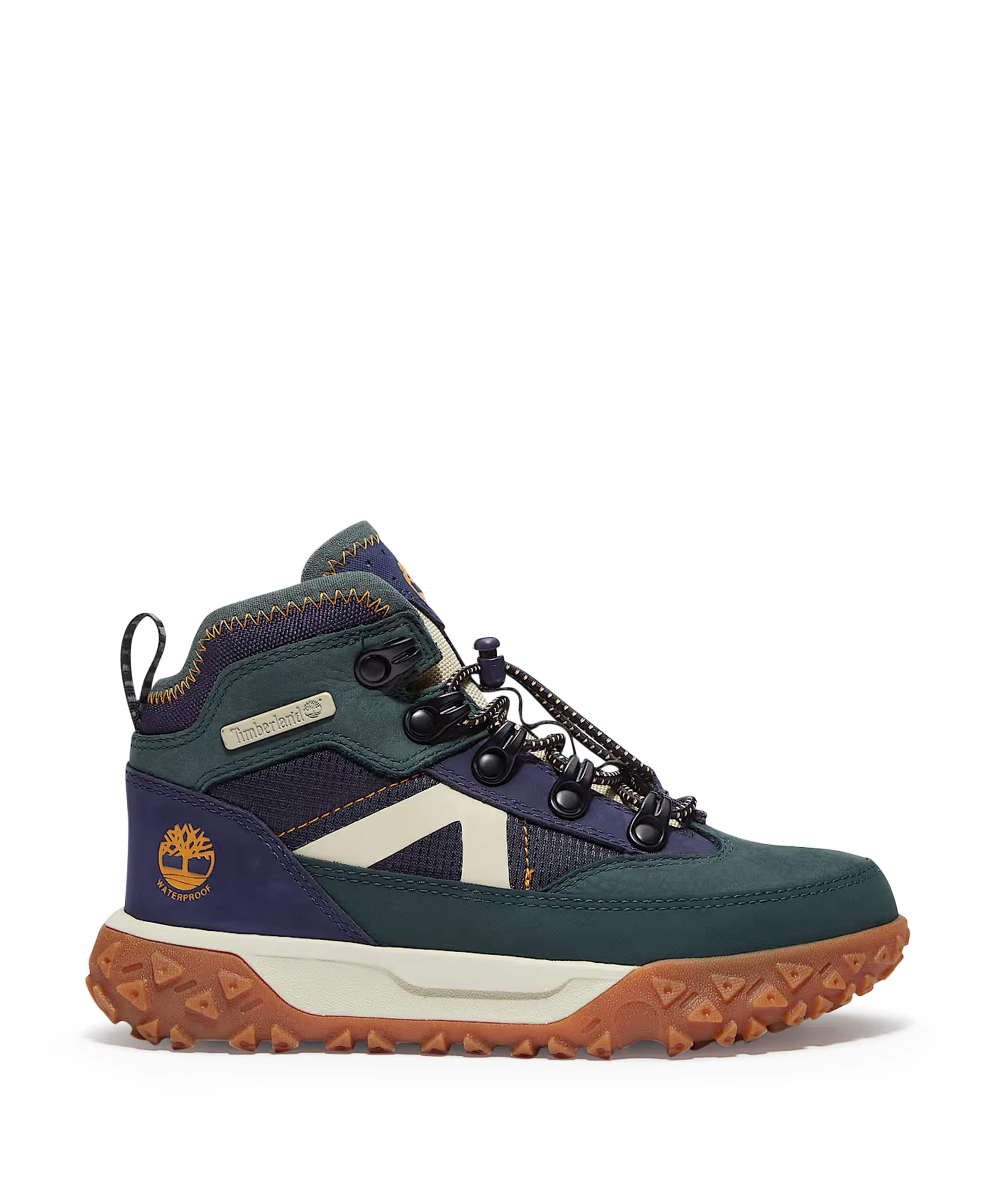 GreenStride Motion 6 MID BUNGEE WATERPROOF SNEAKER jongens veterschoenen groen