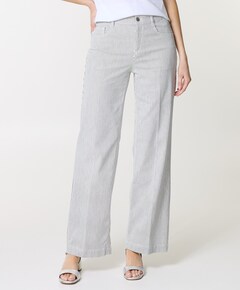 Hose Wide leg Feminine dames broek ecru
