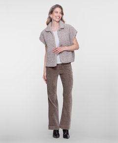 Dames gilet beige
