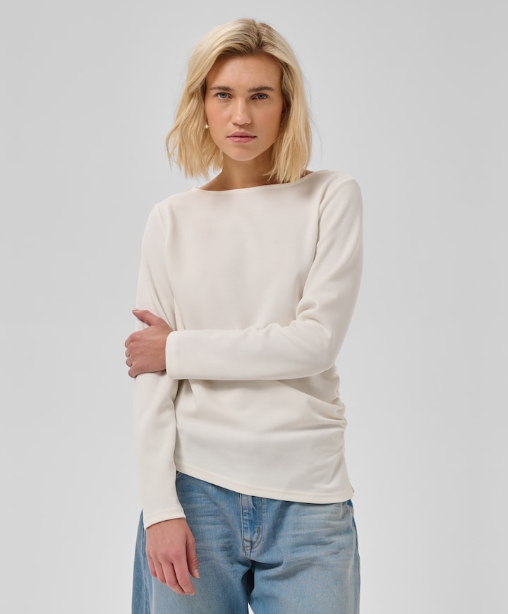 Dames longsleeve ecru