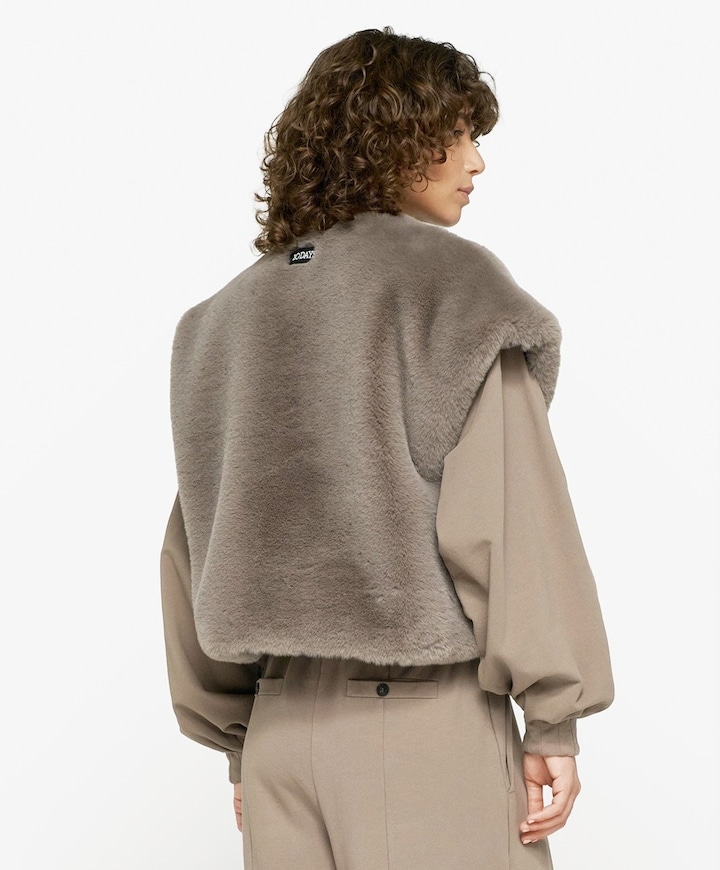 Dames gilet grijs