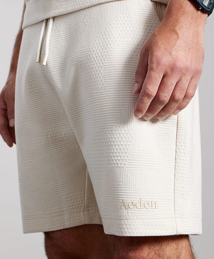 heren korte broek ecru