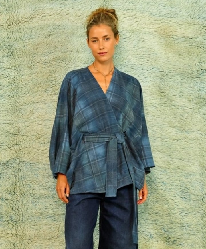 Dames vest blauw