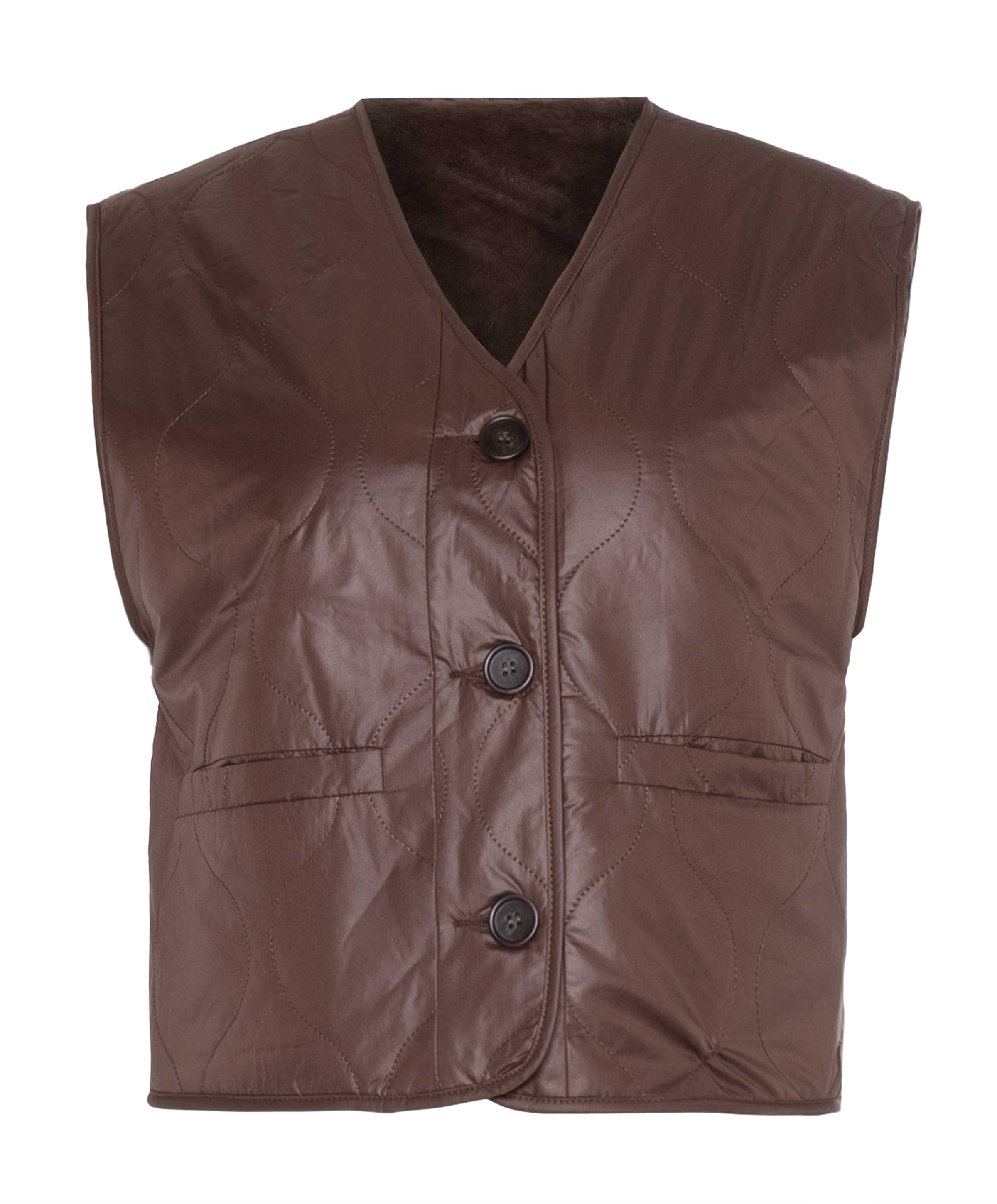 Dames gilet bruin