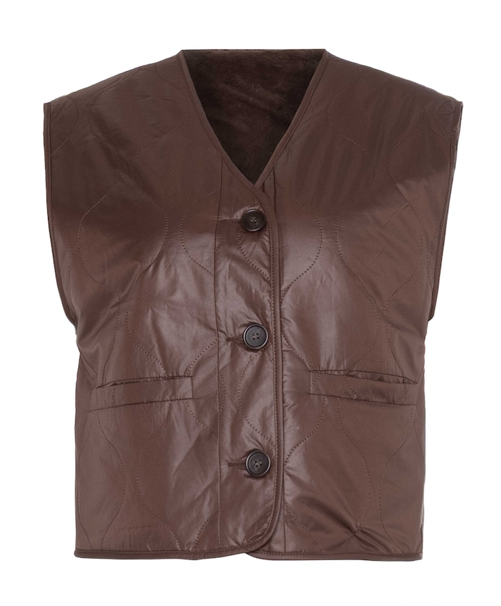 Dames gilet bruin