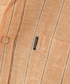 Heren overhemd lange mouw oranje