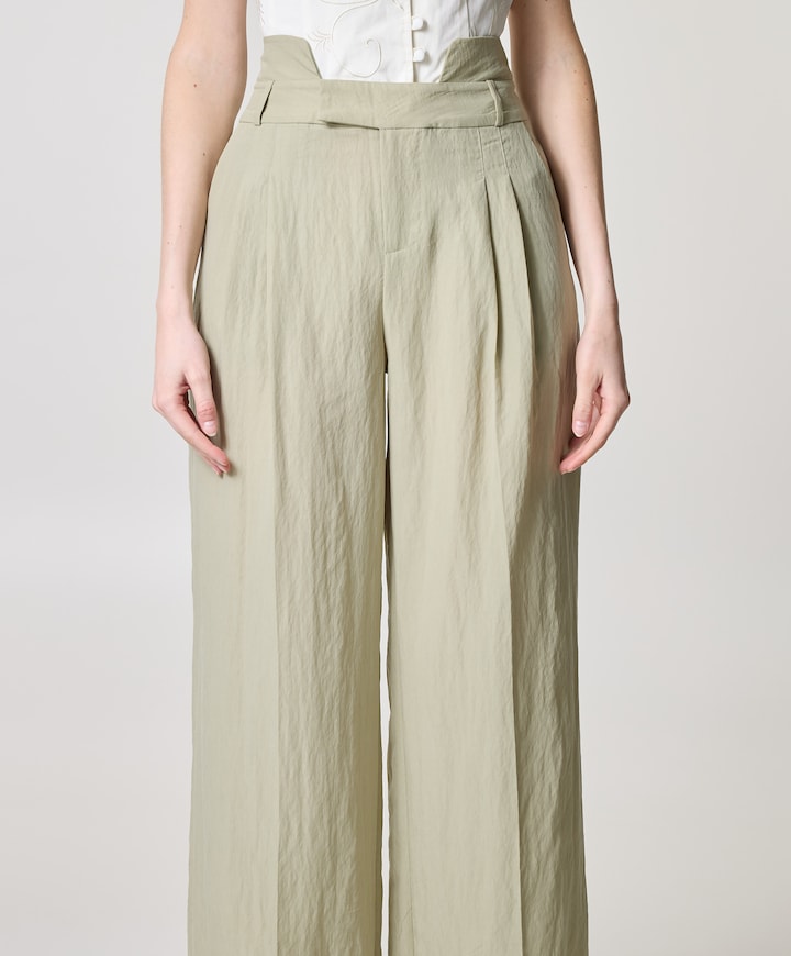 Meline flow dames broek groen