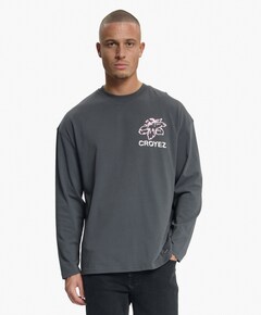 Heren longsleeve grijs