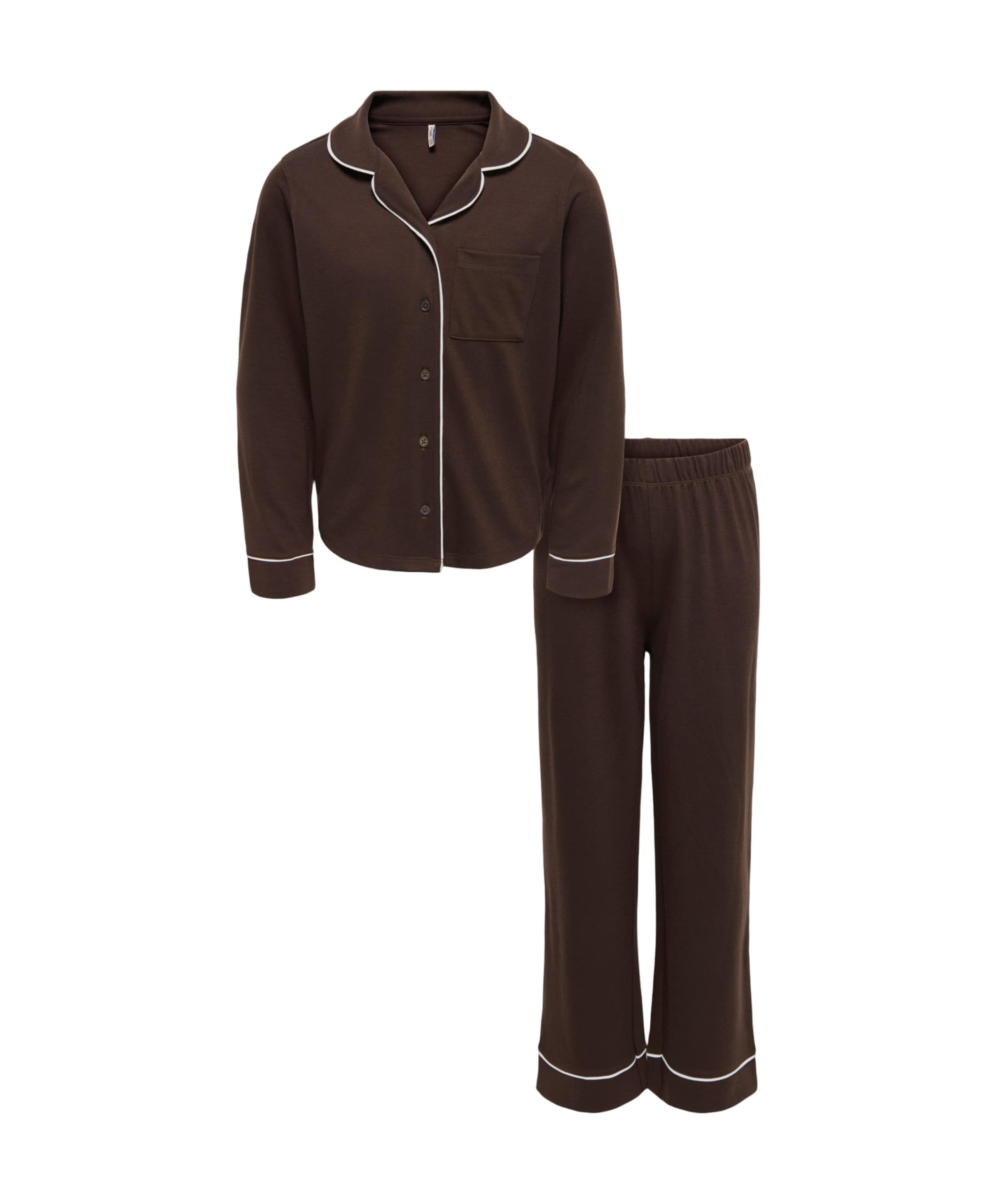 Meisjes pyjamaset bruin