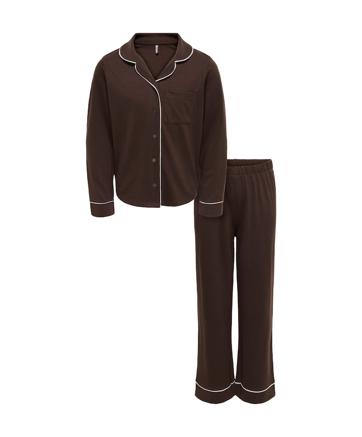 Meisjes pyjamaset bruin