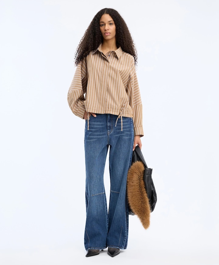 Dames blouse beige