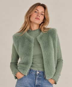 Dames gilet groen