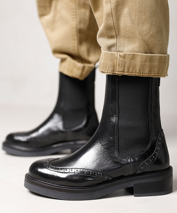 Lucia Gina dames enkellaarzen zwart