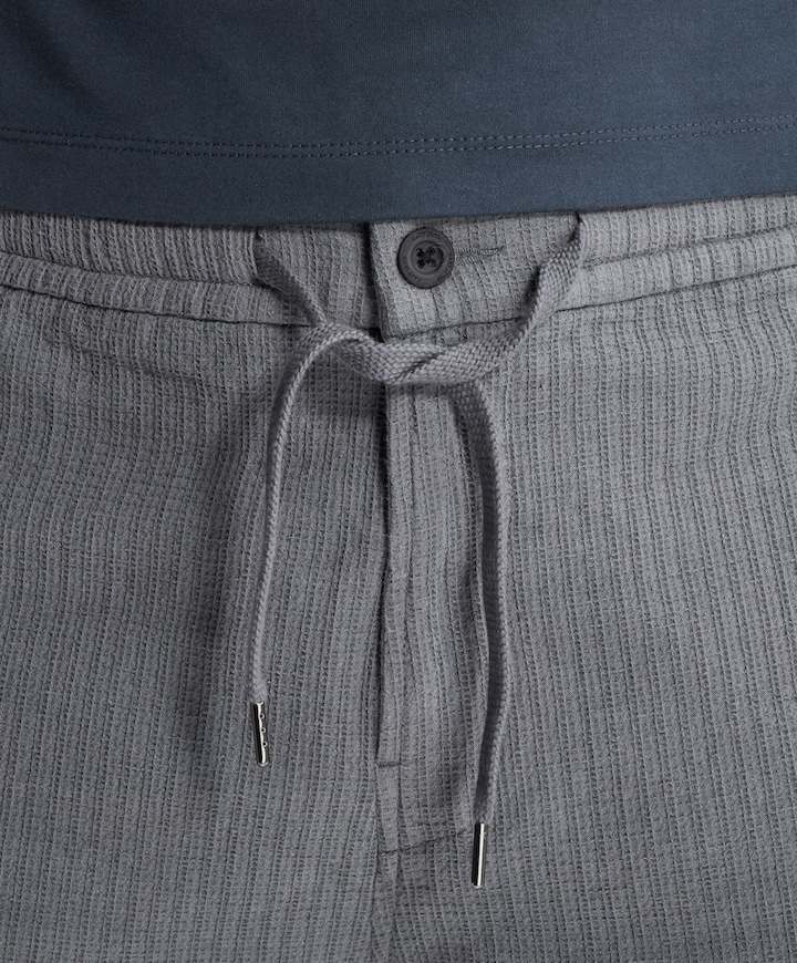 CHINO SHORTS STRUCTURE heren korte broek grijs