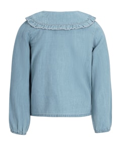 Meisjes blouse lange mouw blauw