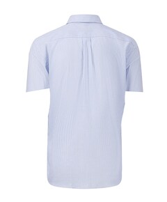 Heren overhemd korte mouw blauw