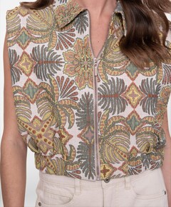 Dames gilet beige