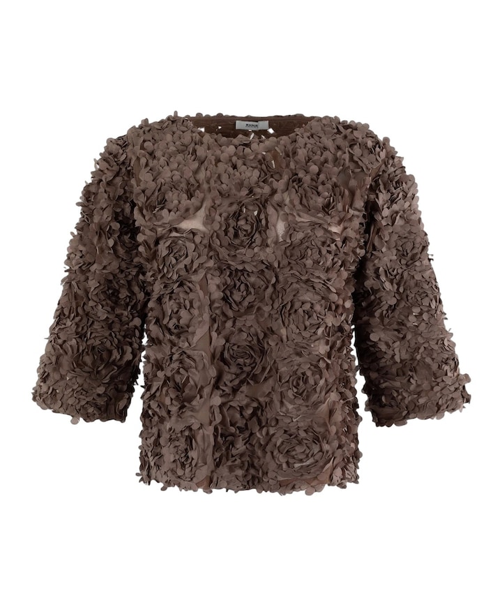 Dames top bruin