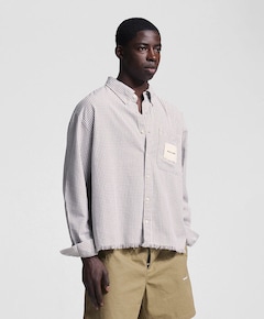 Heren overhemd lange mouw groen