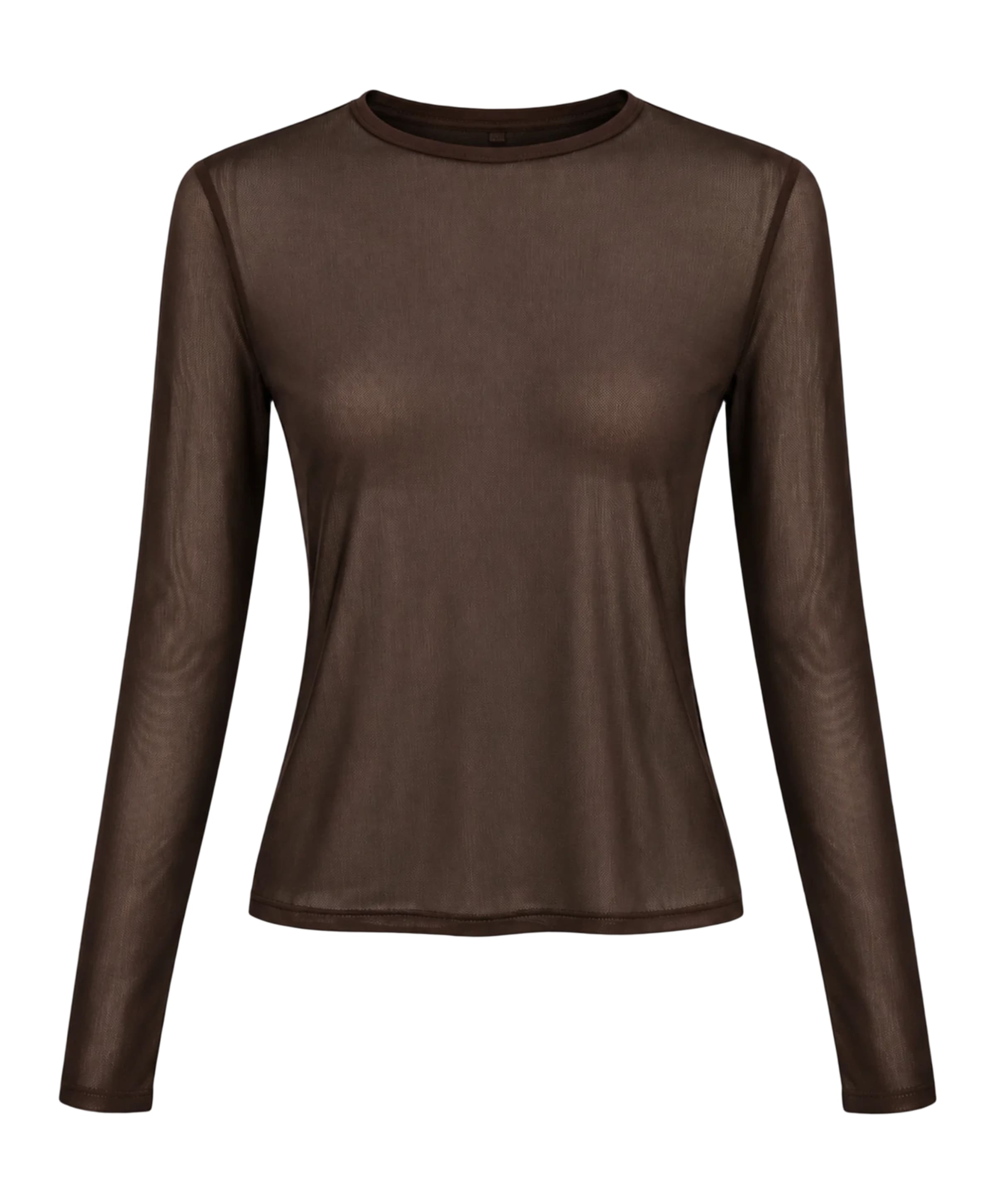 Dames longsleeve bruin